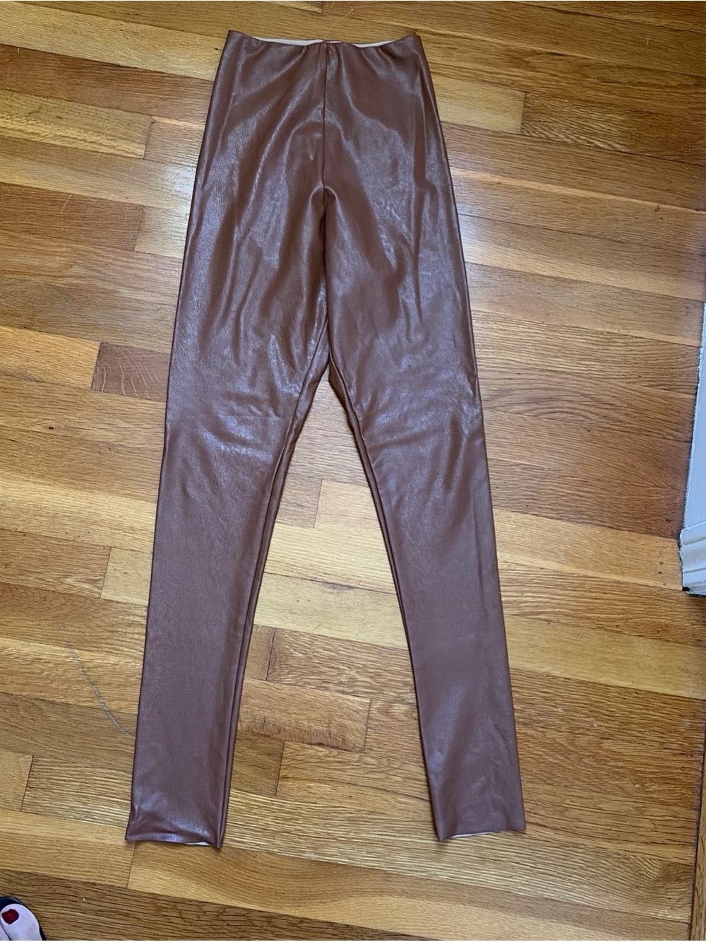 Commando Brown Faux Leather Leggings XS